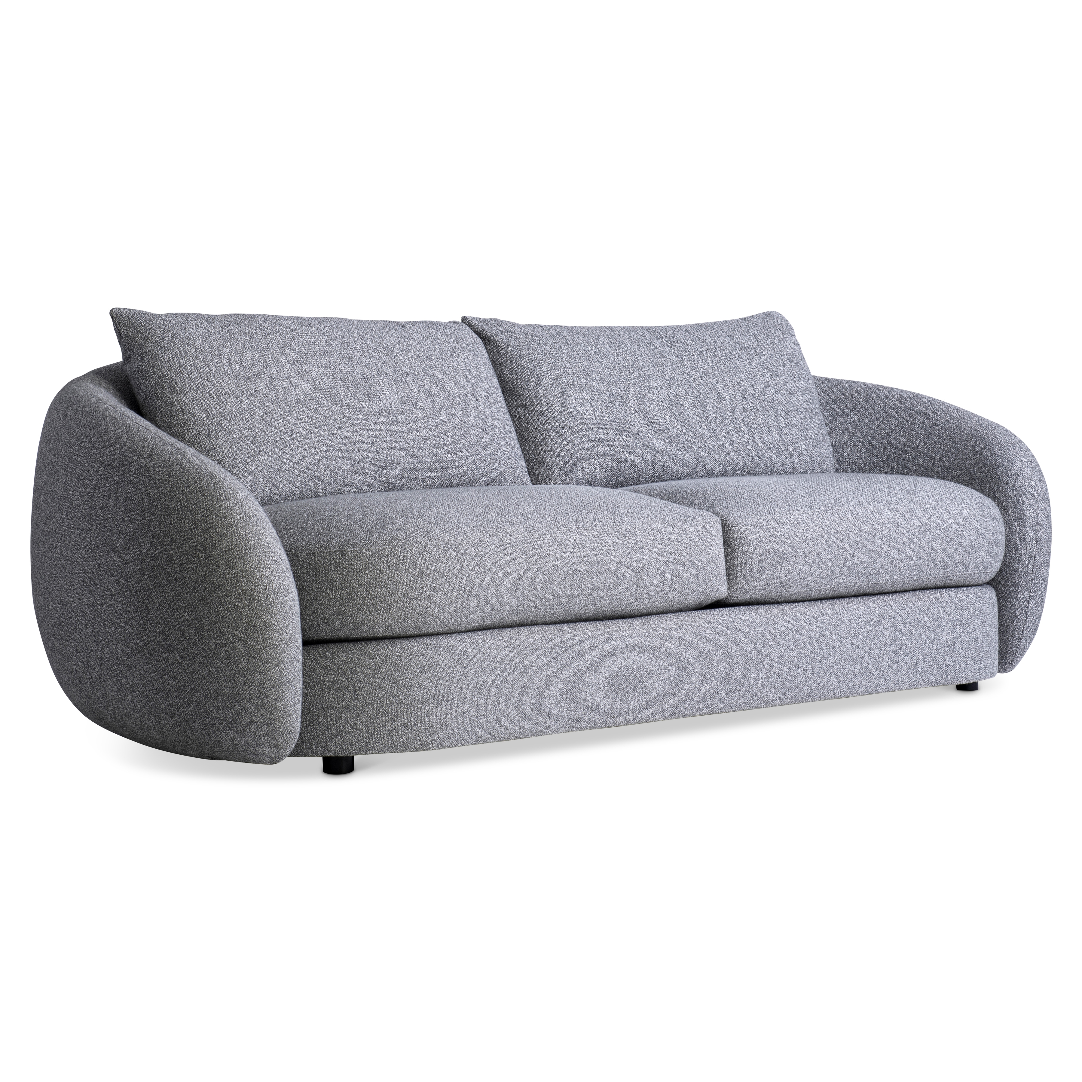 Fabric Sofa w/Curved Shelter Arms