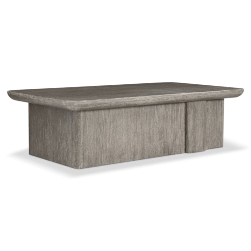 Contemporary Plinth-Base Cocktail Table