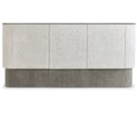 Bernhardt Monolith Faux-Stone 3-Door Buffet w/Plinth Base