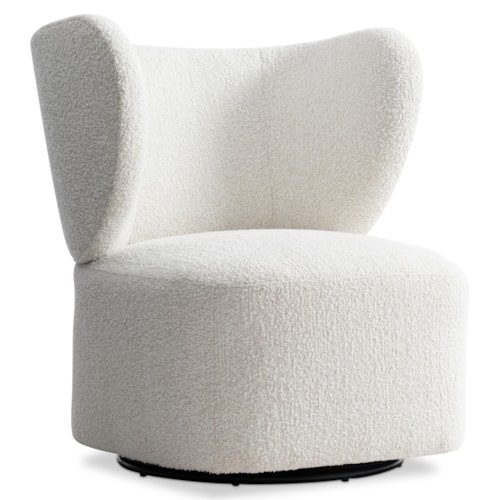 Contemporary Wing-Back Swivel Chair