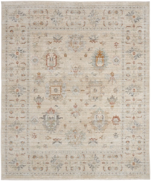 5'3" X 7'10" Ivory Beige Rectangle Rug