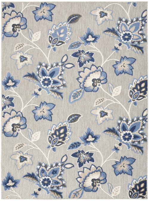 7'10" x 10'6" Blue/Grey Rectangle Rug