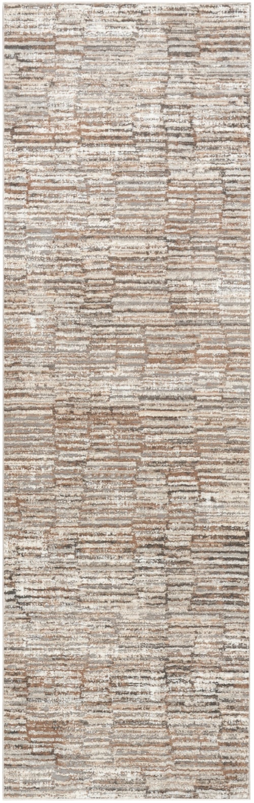 2'2" X 7'6" Ivory Mocha Runner Rug