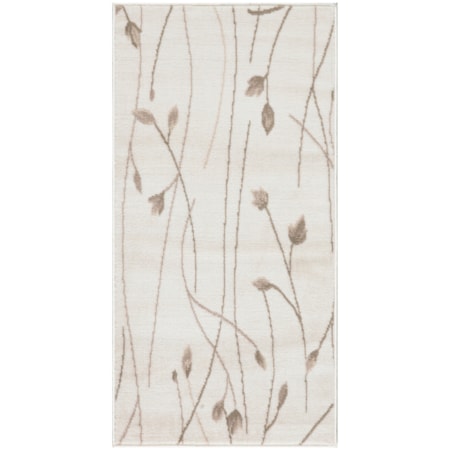 2' x 4' Ivory Beige Modern Rug