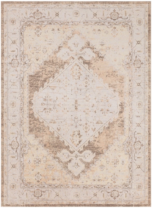 5'3" X 7' Beige Rectangle Rug