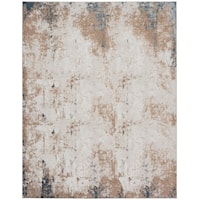 7'10" x 9'10" Taupe/Multi Rectangle Rug