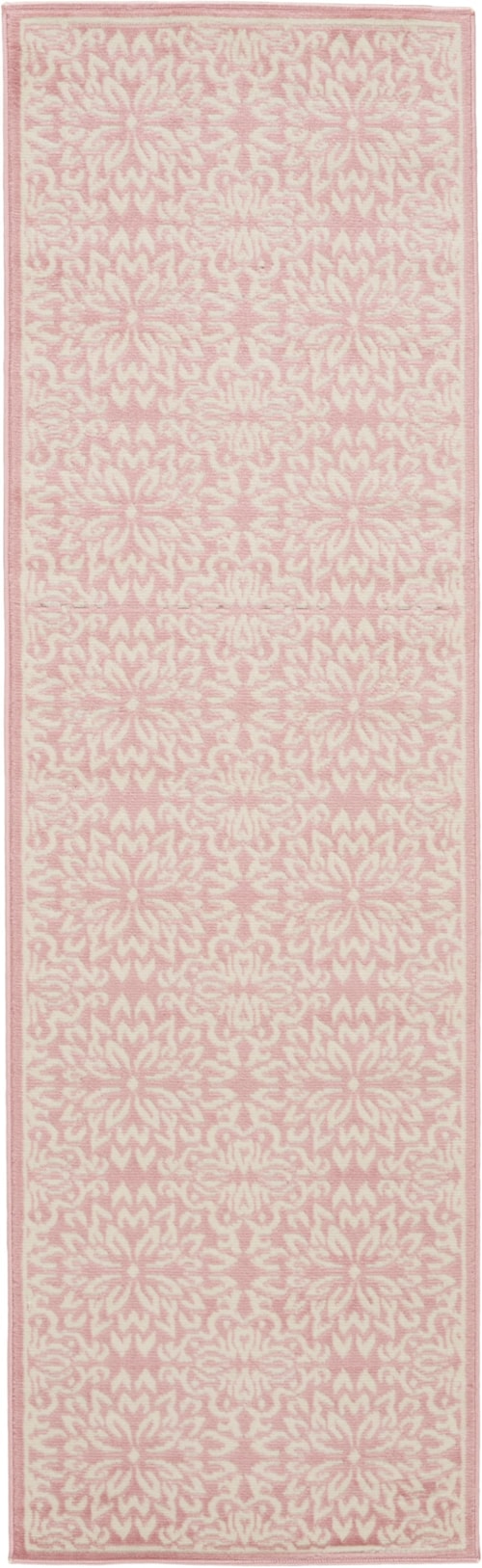 2' X 6' Ivory Pink Runner Rug