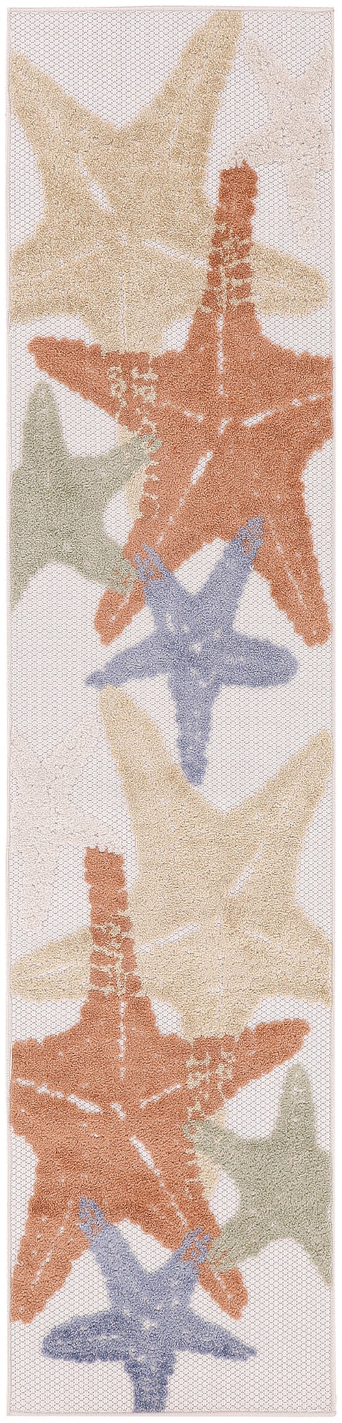 2'3" x 8' Ivory Multicolor Runner Rug