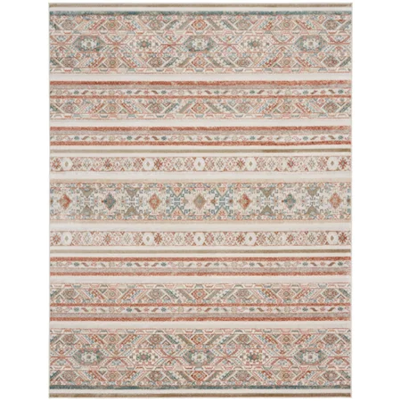 7'10" x 9'10" Ivory Multicolor Rectangle Rug