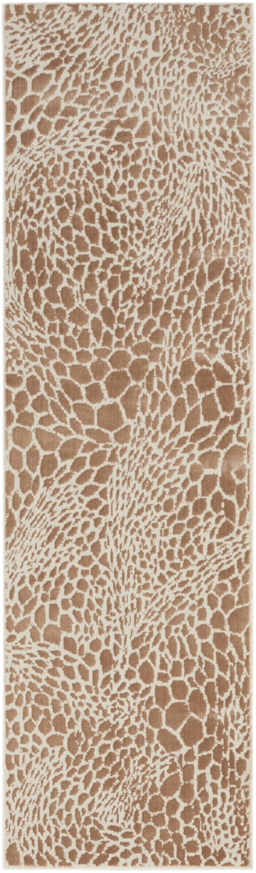 2'3" X 7'6" Camel Silver Runner Rug