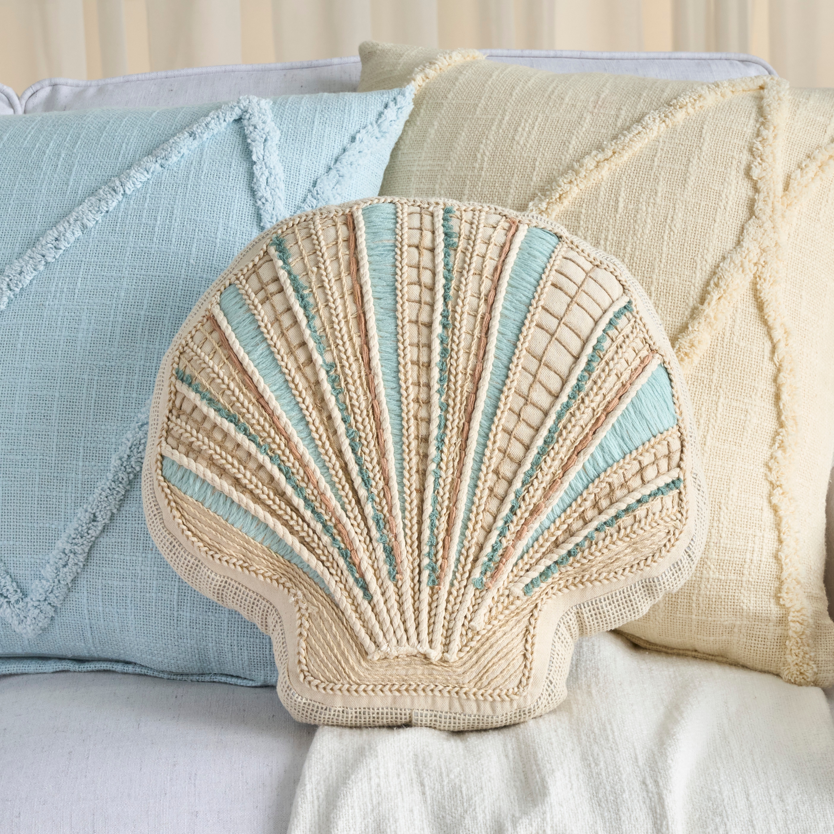 Nourison Coastal Accessories 15" X 15" Throw Pillows