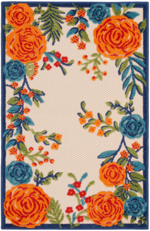 2'8" x 4' Multicolor Rectangle Rug