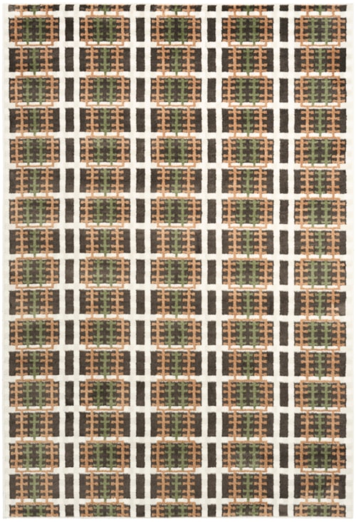 5' X 7' Charcoal Multicolor Rectangle Rug