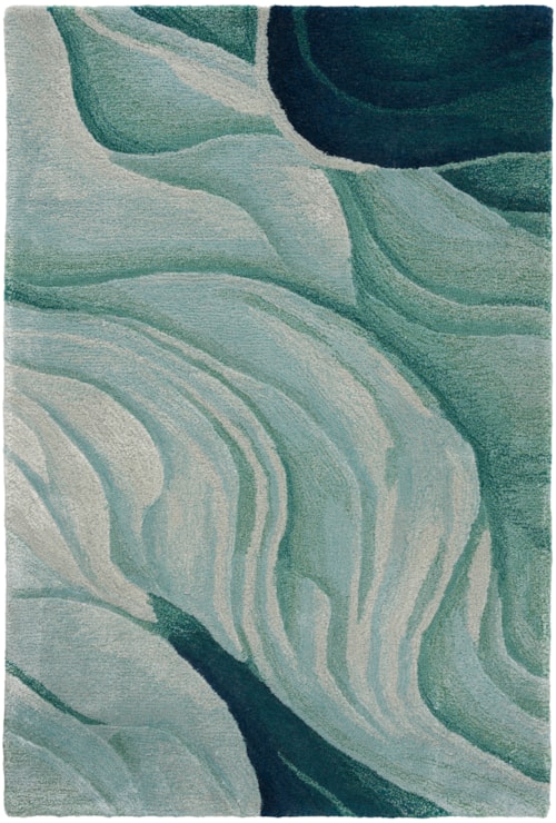 2' X 3' Silver Green Rectangle Rug