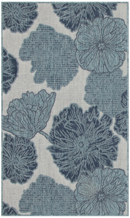 2' X 4' Blue Rectangle Rug