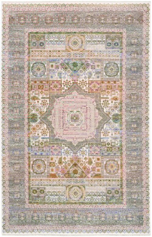 5'3" X 7'6" Multicolor Rectangle Rug