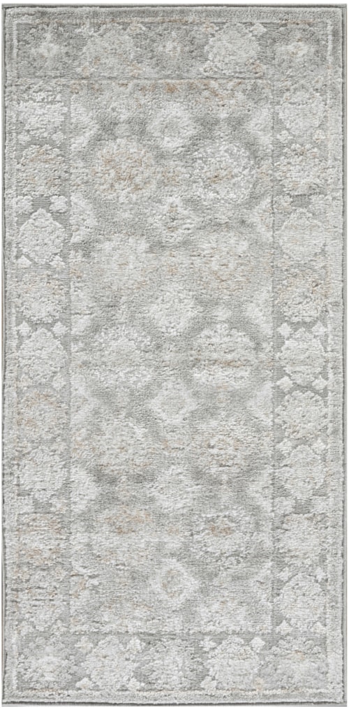 2' X 4' Grey Rectangle Rug