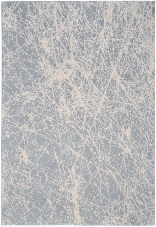 5'3" X 7'3" Grey Cream Rectangle Rug