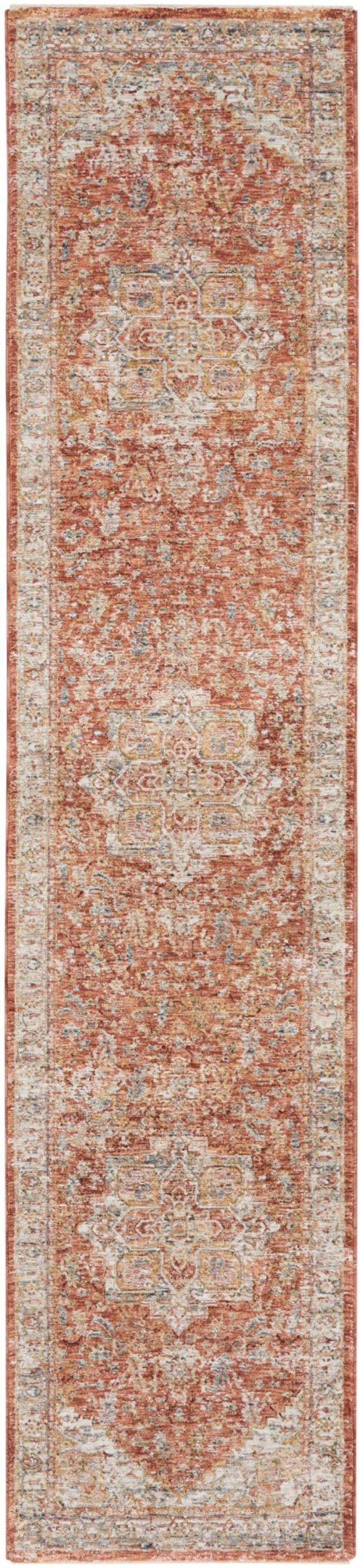 2'3" x 10'2" Ivory/Multi Runner Rug