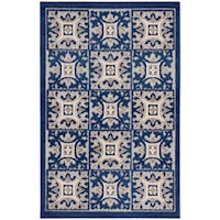 2'8" x 4' Blue Rectangle Rug