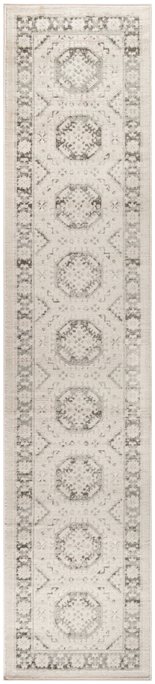 2'2" x 7'6 Ivory Grey Runner Rug