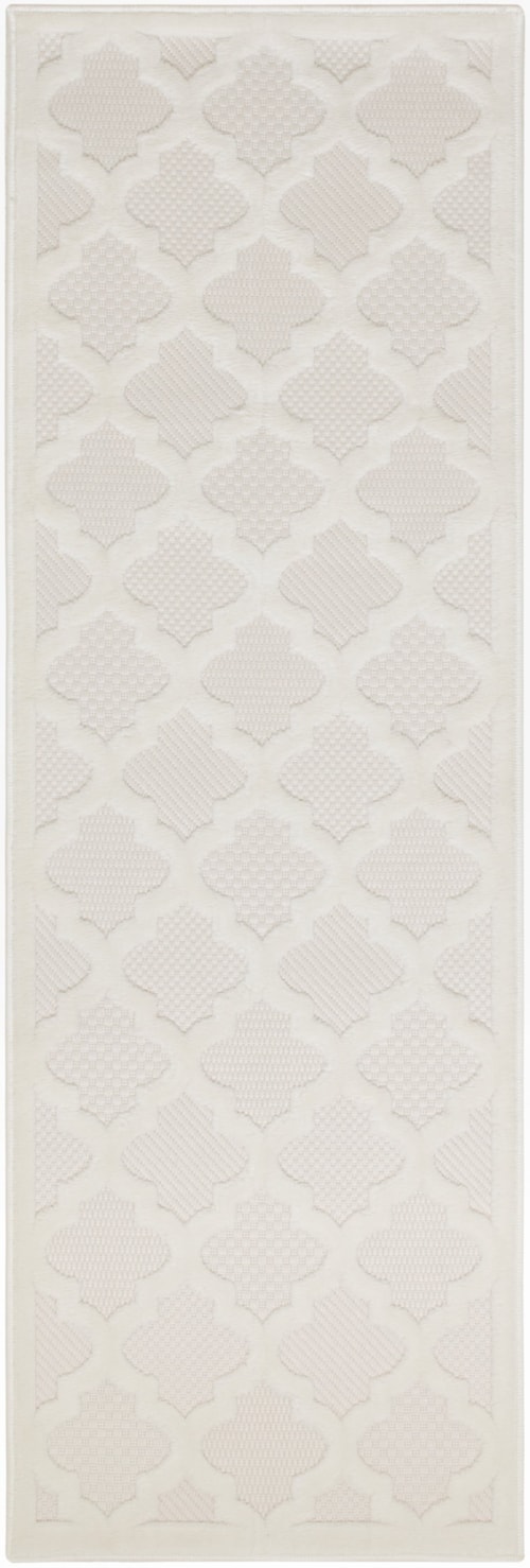 2' X 6' Ivory White Runner Rug