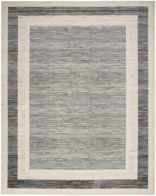 9' x 12' Grey Ivory Rectangle Rug