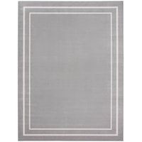 9' x 12' Grey/Ivory Rectangle Rug