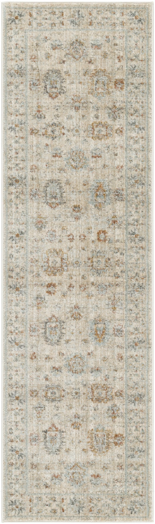 2'3" X 8' Ivory Beige Runner Rug