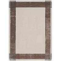 7'10" x 9'10" Ivory Silver Rectangle Rug