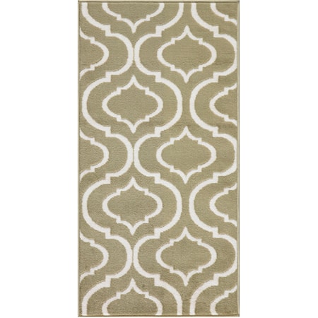 2' x 4' Olive Contemporary Rug