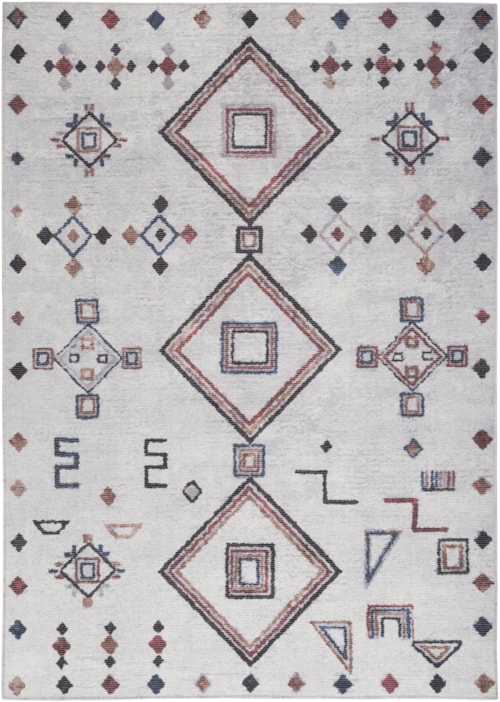 4' X 6' Ivory/Multi Rectangle Rug