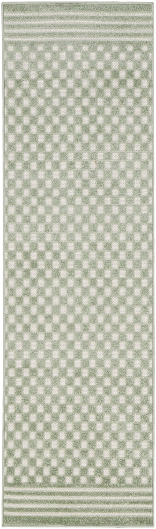 2' X 6' Green Runner Rug