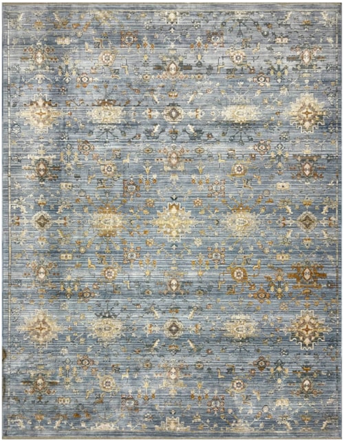 5'3" x 7'6" Blue Ivory Rectangle Rug