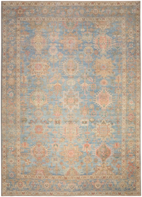 4' X 6' Navy Multicolor Rectangle Rug