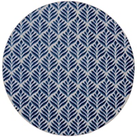 7’10” Blue Round Rug