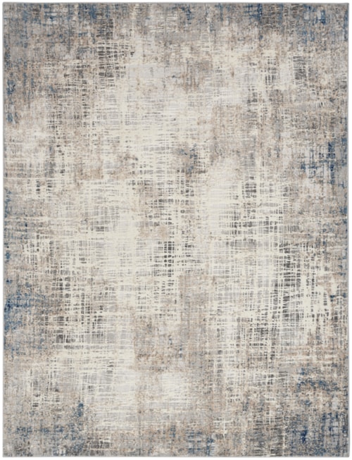9' X 12' Blue Multicolor Rectangle Rug
