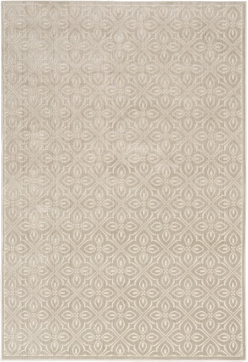 6' X 9' Silver Ivory Rectangle Rug