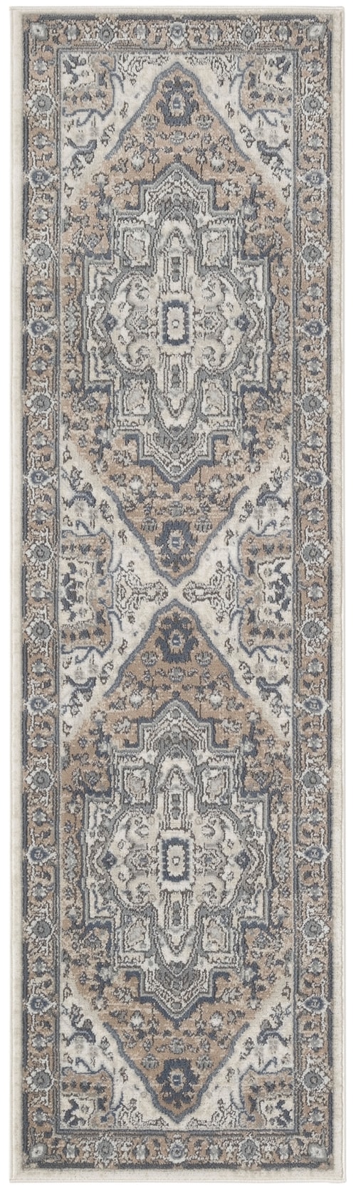 2'2" X 10' Ivory Taupe Runner Rug