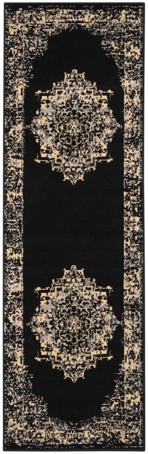 2' X 6' Black Runner Rug