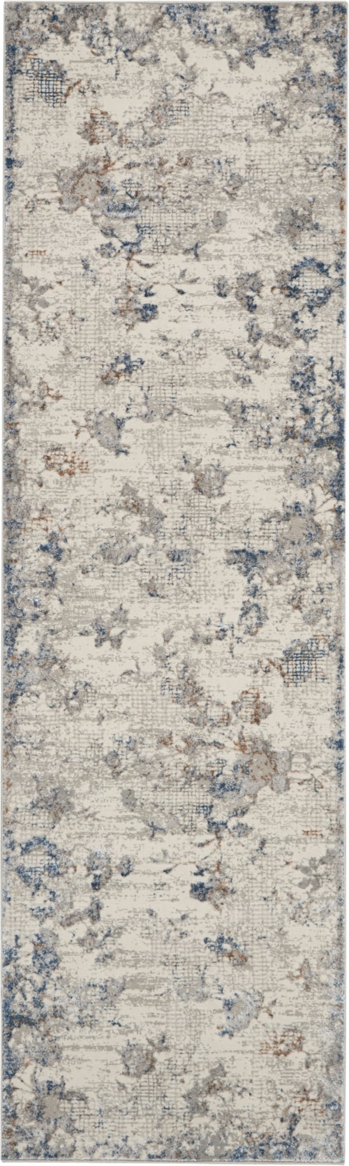 Royal Terrace 2'2" X 7'6" Ivory/Grey Modern Indoor Rug