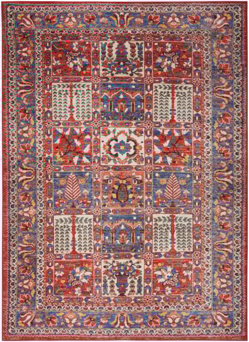 7'10" x 9'10" Red Rectangle Rug