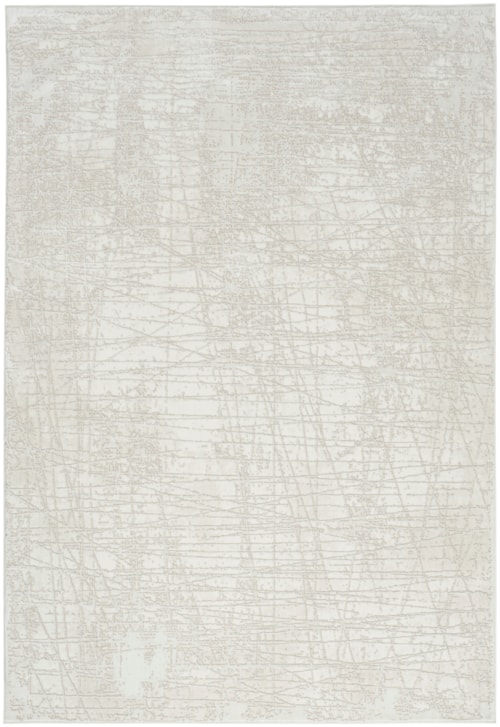 7'10" X 9'10" Ivory Grey Rectangle Rug