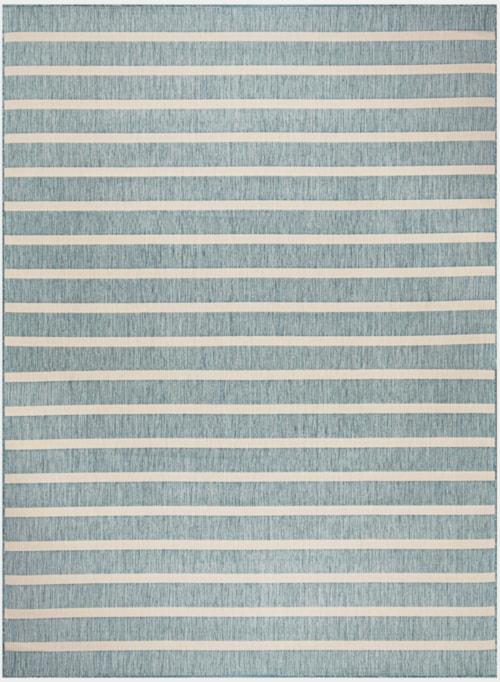 10' X 14' Aqua Ivory Rectangle Rug