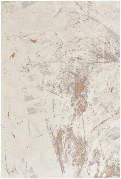 5'3" x 7'3" Cream Grey Rectangle Rug