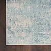 Nourison Astra Machine Washable 5'3" x 7' Blue Ivory Modern Rug