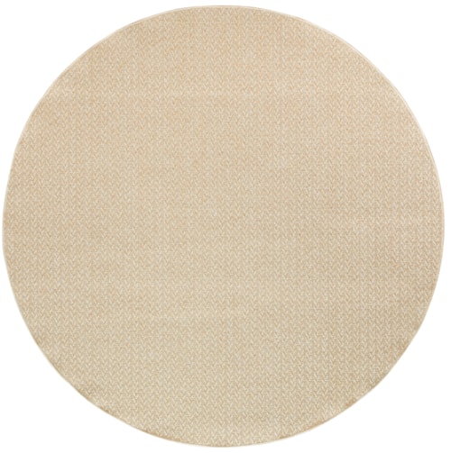 8' Round Cream Round Rug