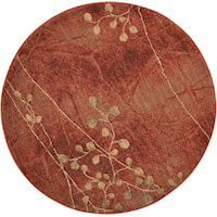 3'6" Flame Round Rug