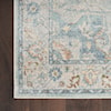 Nourison Astra Machine Washable 4' x 6' Light Blue Vintage Rug