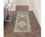 Nourison Grafix 2'3" x 7'6" Olive Vintage Rug